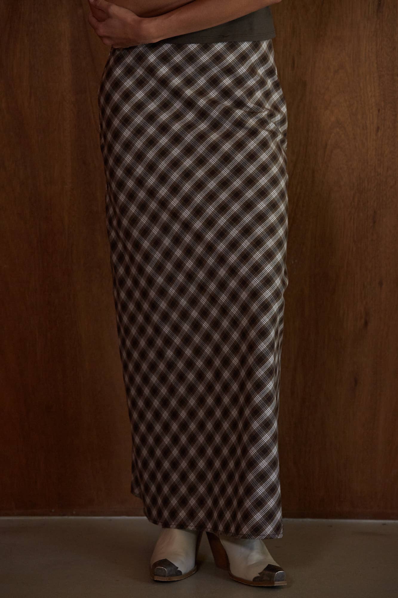 Eloise Checkered Maxi Skirt
