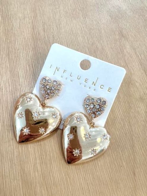 Heart Drop Earrings