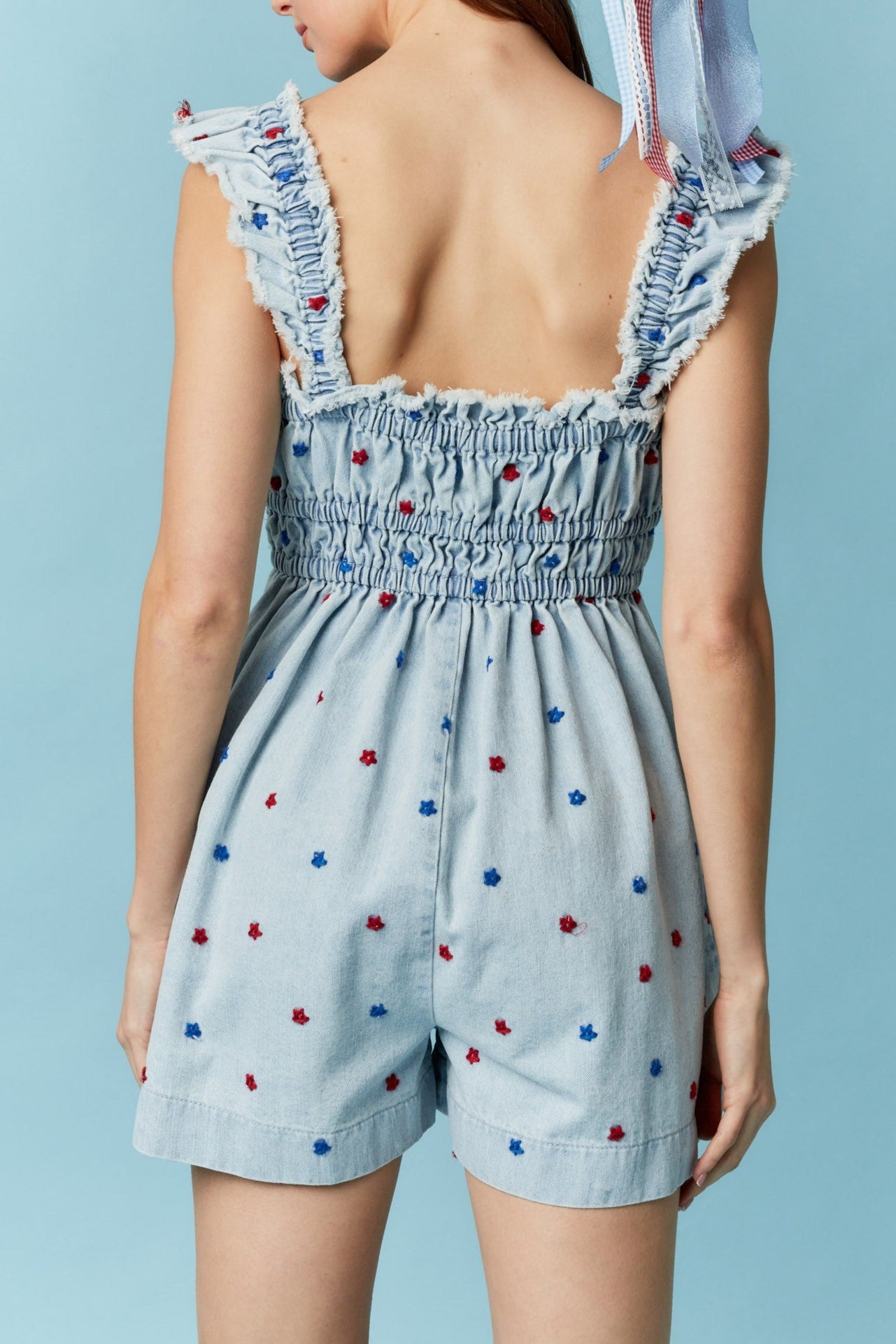 Denim + Stars Romper
