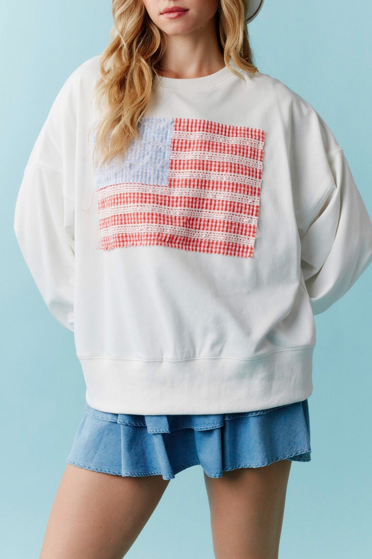 Bows + Stripes Crewneck