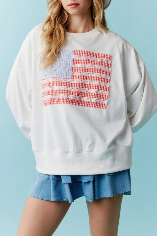 Bows + Stripes Crewneck