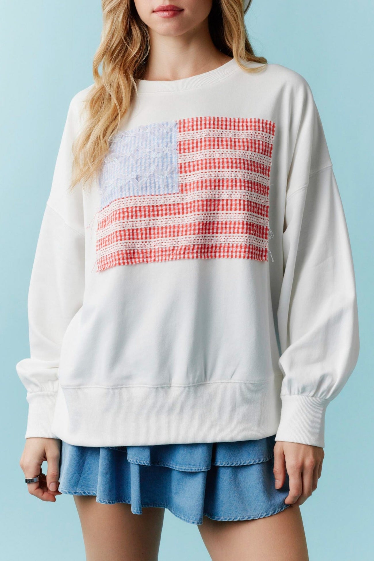 Bows + Stripes Crewneck