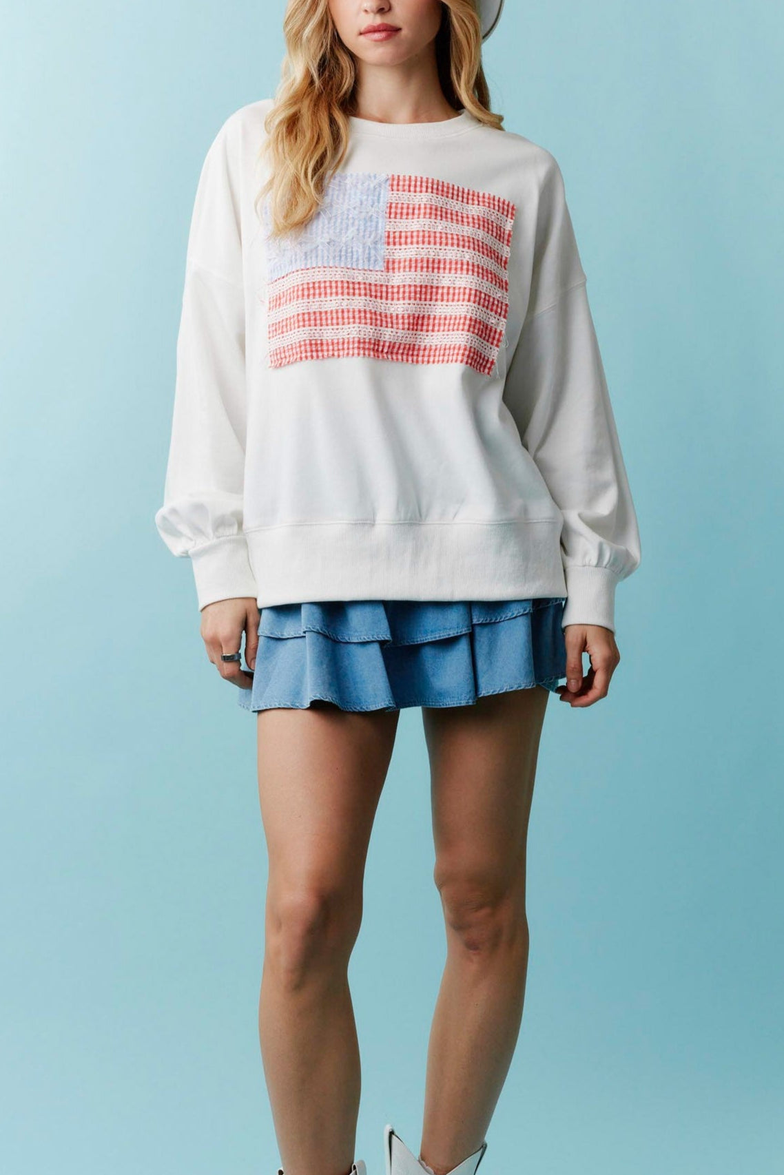 Bows + Stripes Crewneck