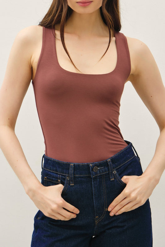 Squareneck Jersey Top