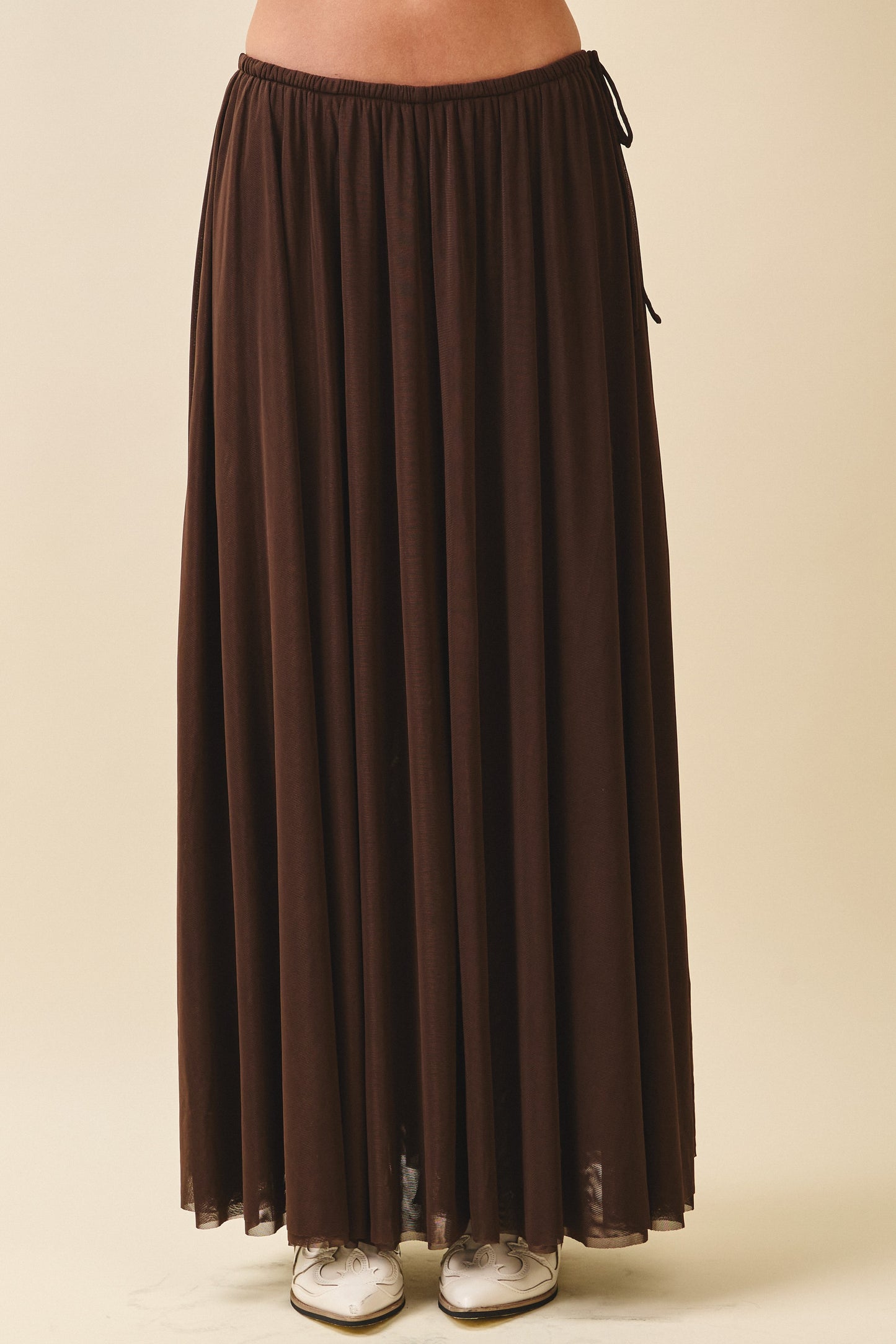 Flowy Mesh Maxi Skirt