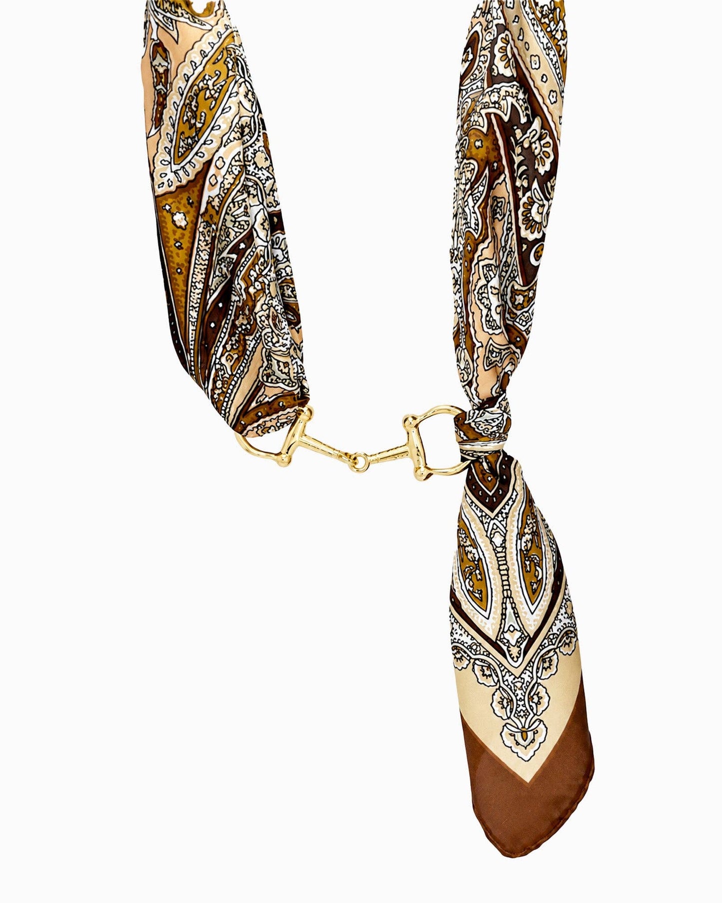 Horse Bit Scarf - Brown