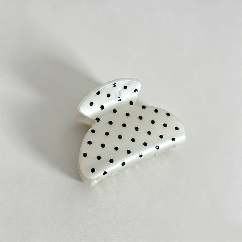 Retro Polka Dot Mini Claw Clip