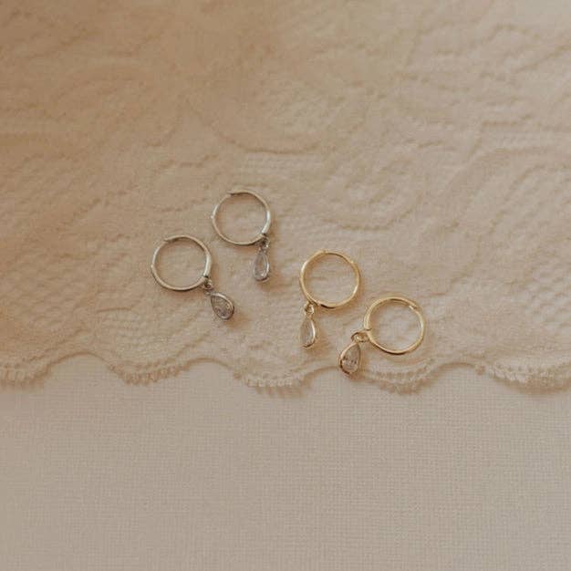 April Raindrop Dangle Hoops