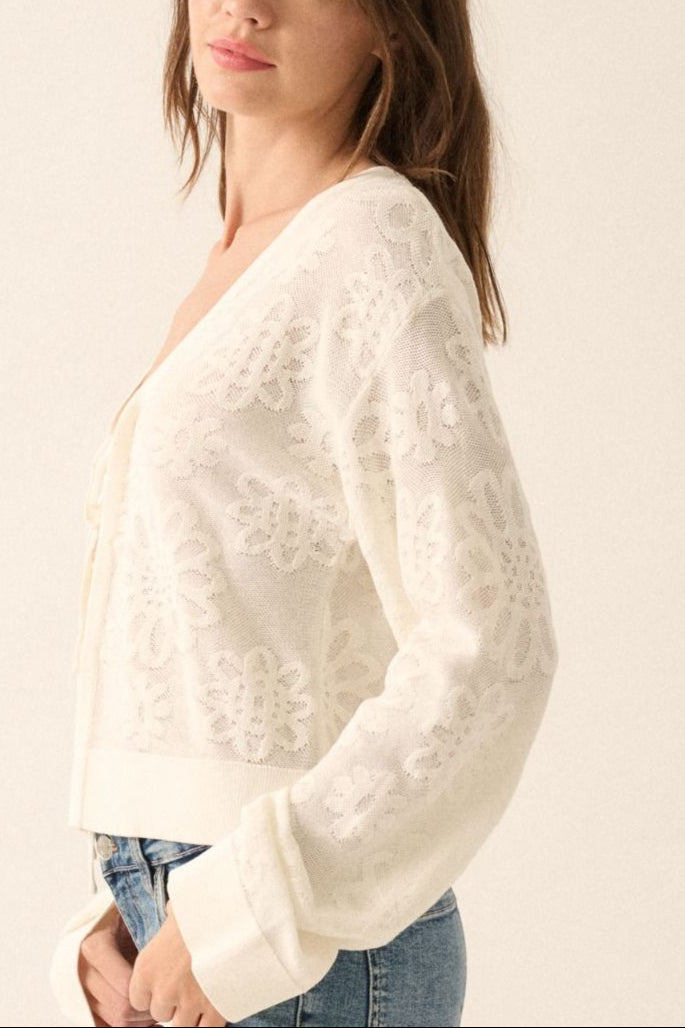 Floral Tie Sweater