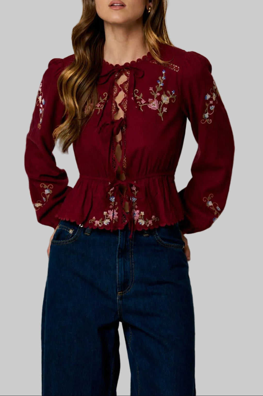 Floral Crochet Blouse