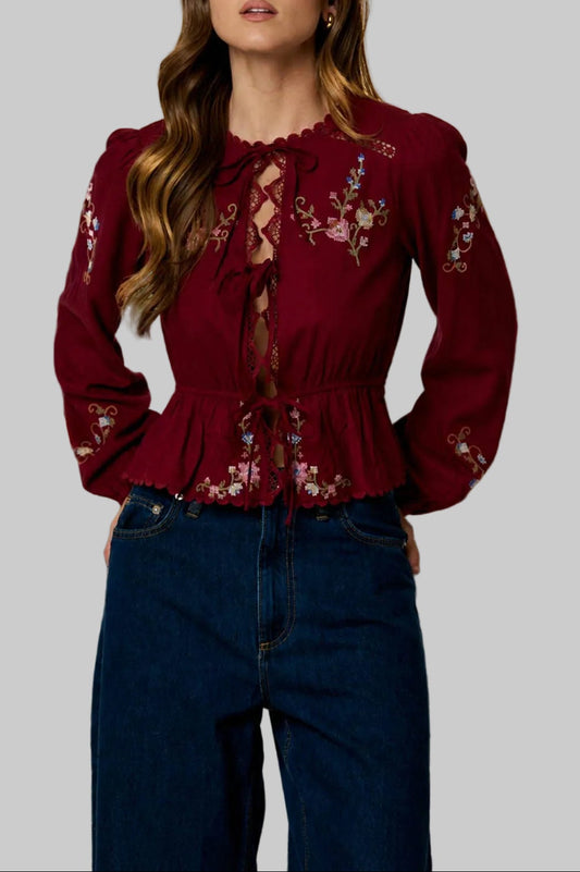 Floral Crochet Blouse