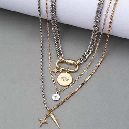 Camille Layered Mixed Metal Necklace