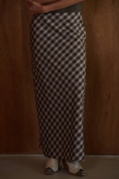 Eloise Checkered Maxi Skirt