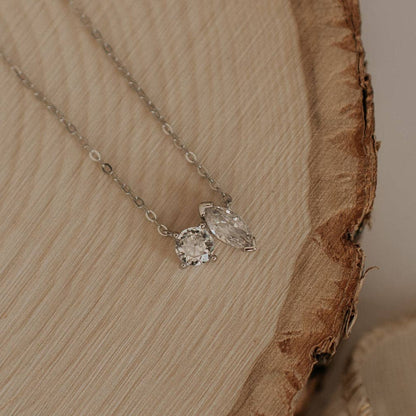 Sloane Two Stone Diamond Necklace