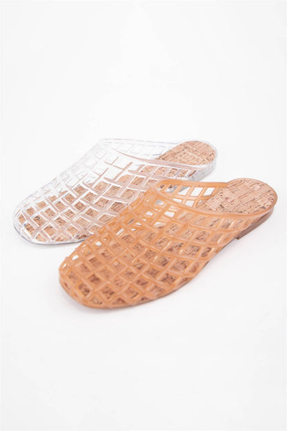Clear Jelly Basket Mule