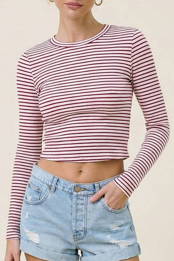 Strawberries + Cream Striped Top