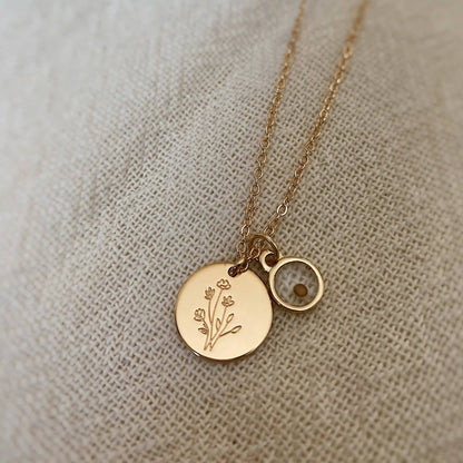 Wildflower Necklace with Mustard Seed