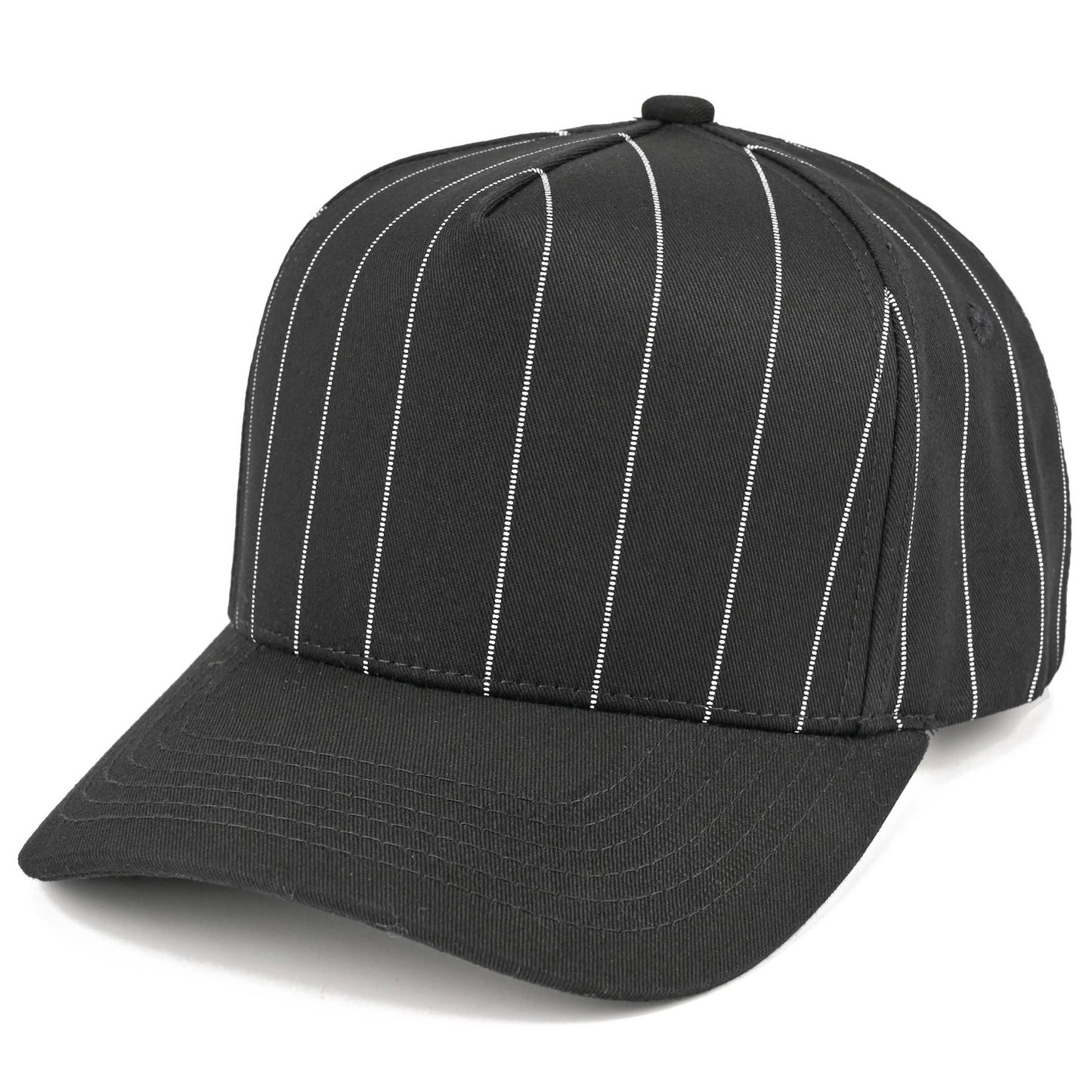 Pinstriped Canvas Trucker - Black