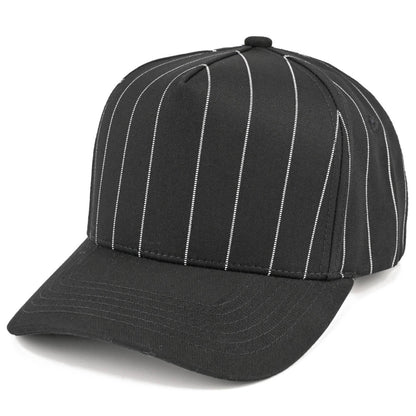 Pinstriped Canvas Trucker - Black