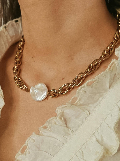 Loan Pearl Chain Necklace