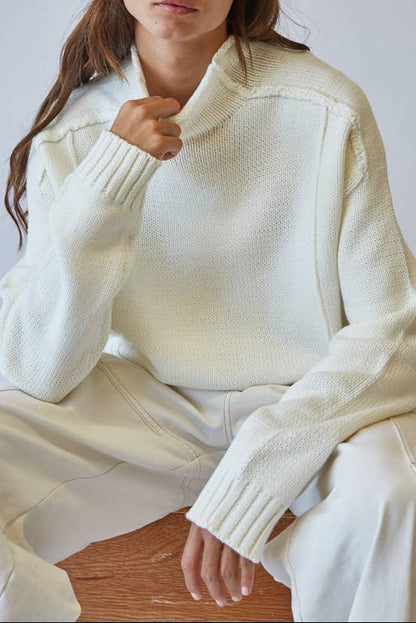 Cream Mock Sweater