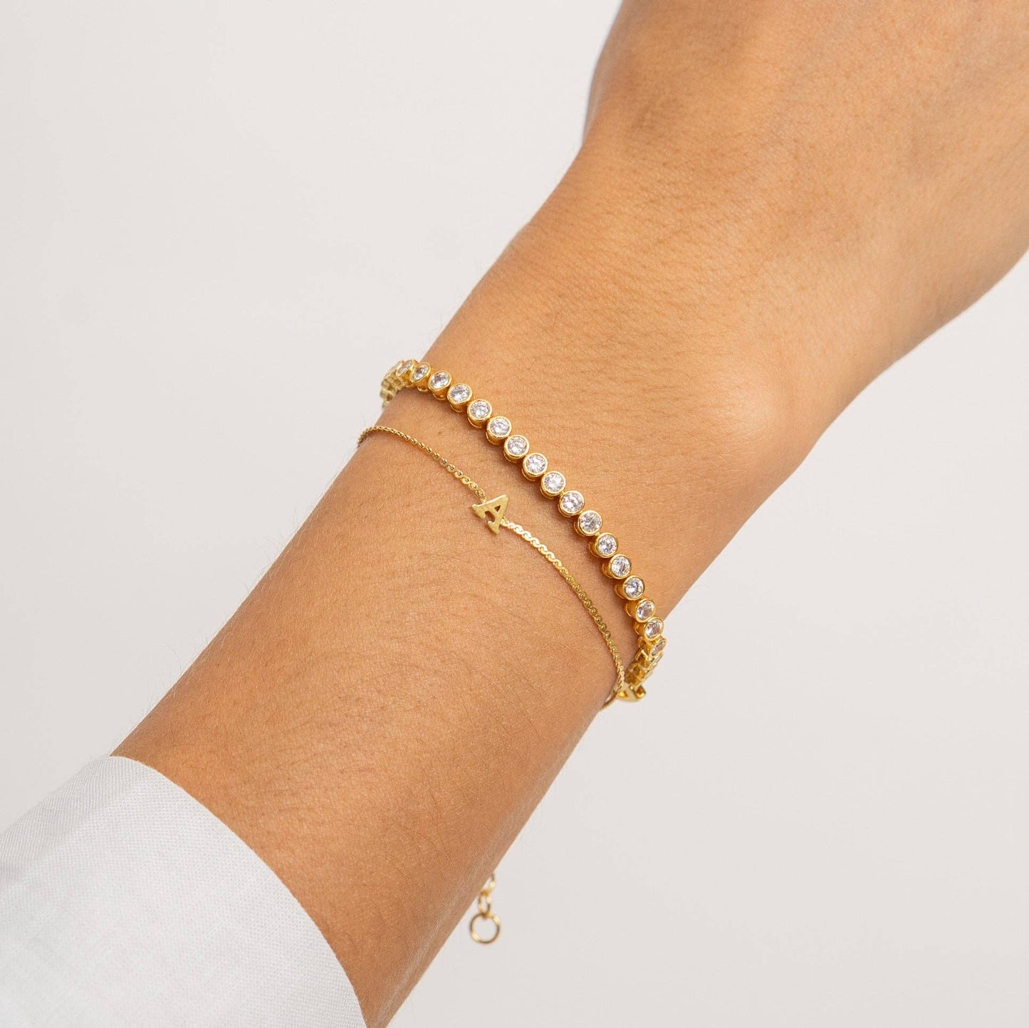 Gold Diamond Tennis Bracelet