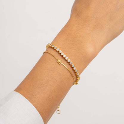 Gold Diamond Tennis Bracelet