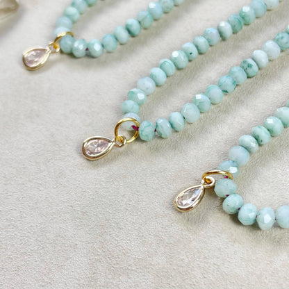 Blue - Delicate Crystal Necklace