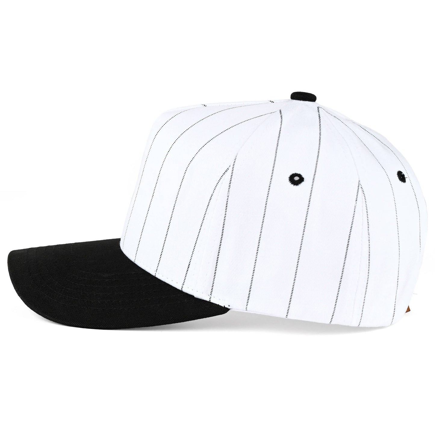 Pinstriped Canvas Trucker - White