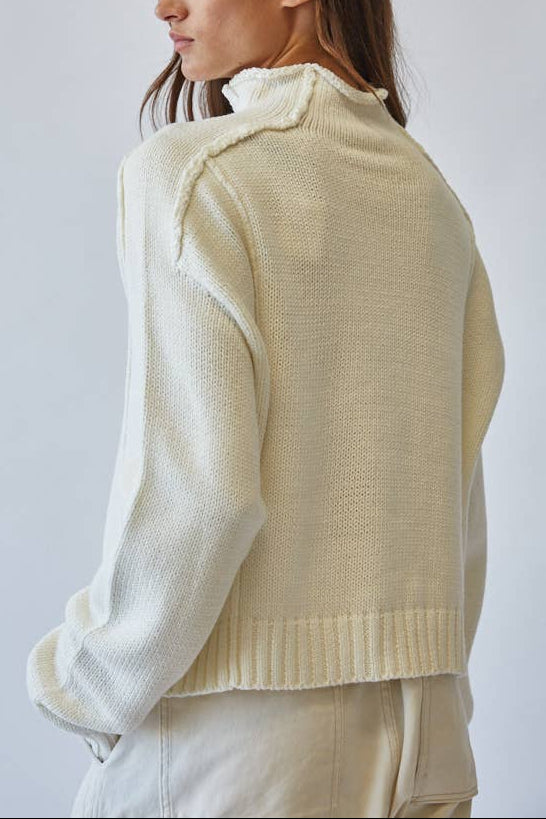 Cream Mock Sweater