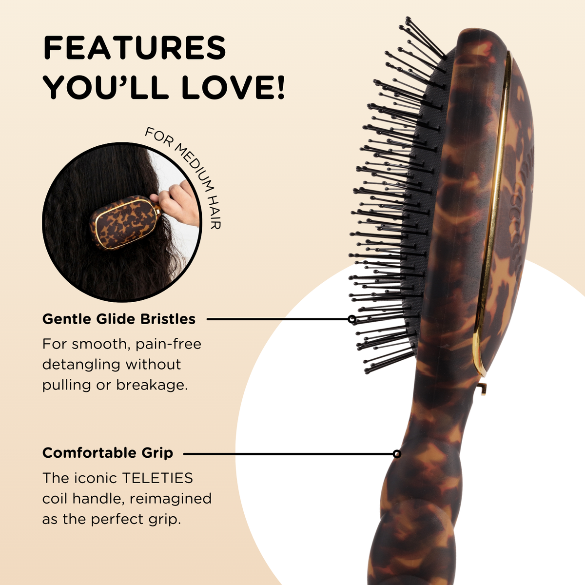 Detangler Brush - Tortoise