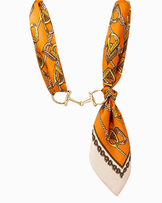 Horse Bit Scarf - Orange