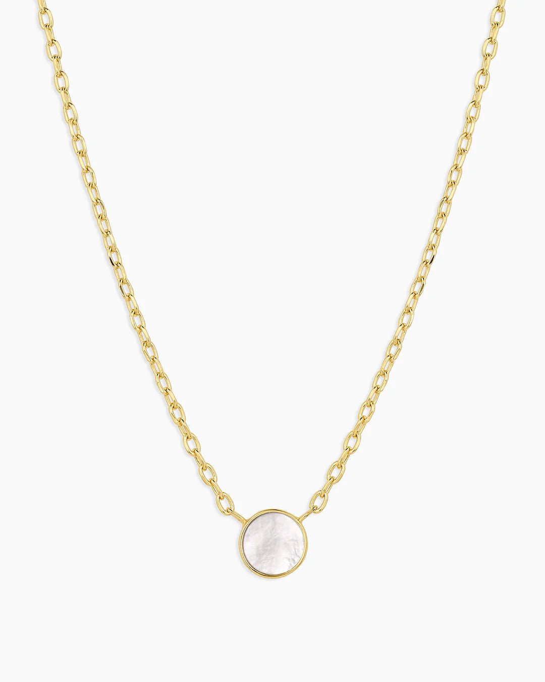 Rose Marble Coin Necklace