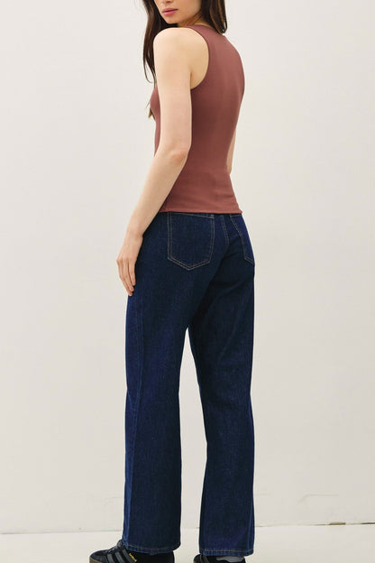 Squareneck Jersey Top