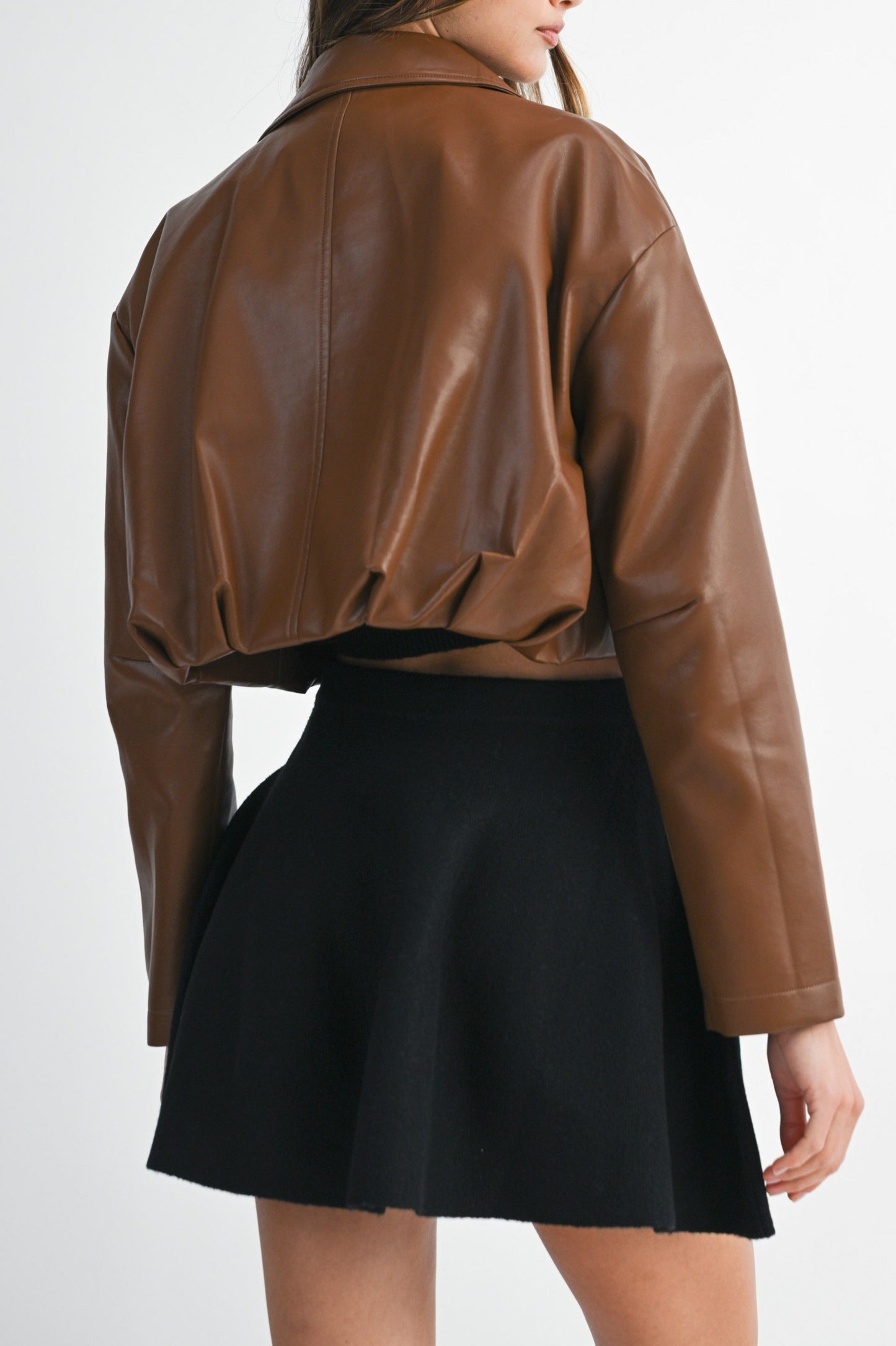 Pleated Cropped Jacket