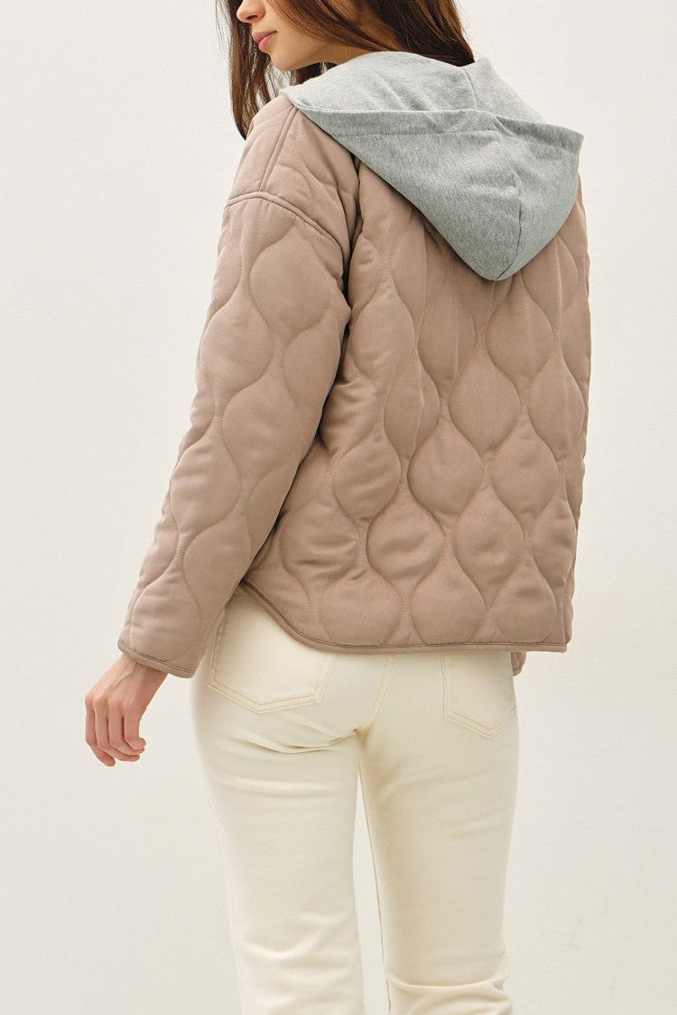 Blush Stone Quilted Coat