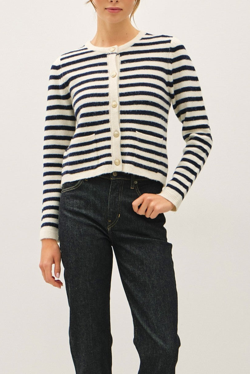 Timeless Striped Cardigan
