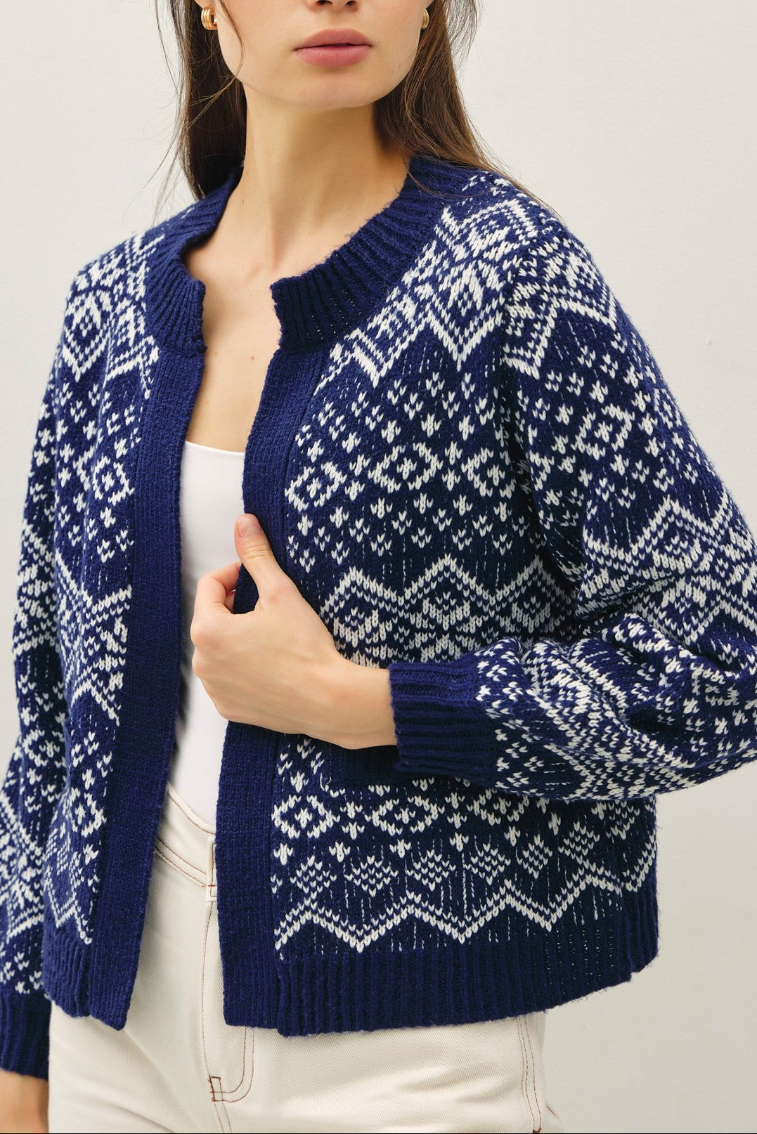 Midnight Snowfall Sweater