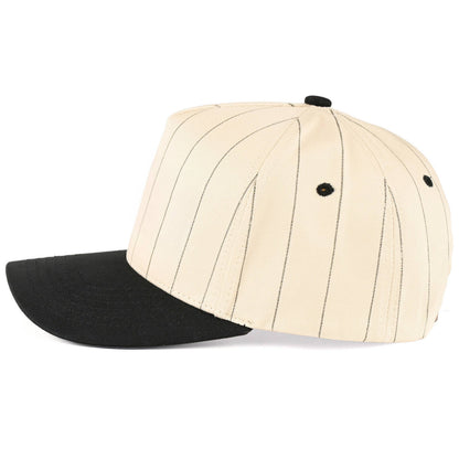 Pinstriped Canvas Trucker - Tan