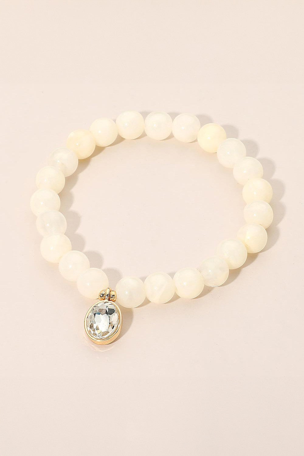 Teardrop Beaded Bracelet - Ivory
