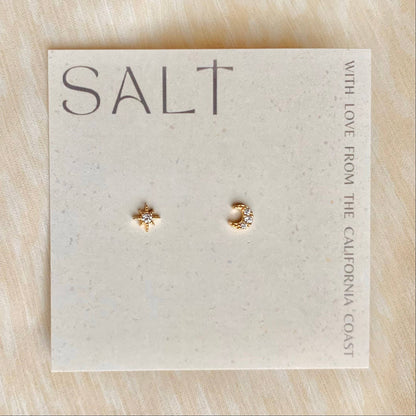 Star & Moon Studs