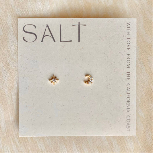 Star & Moon Studs
