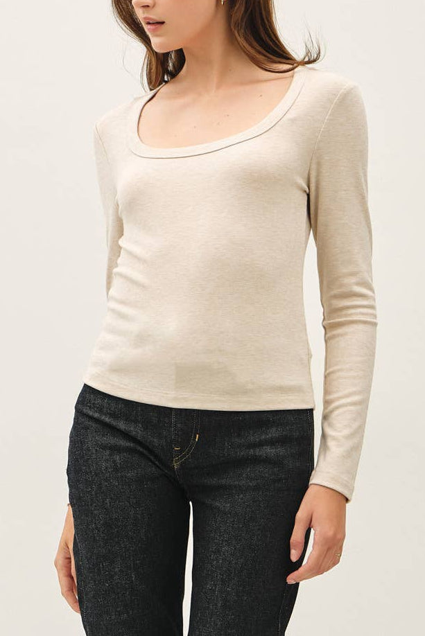Scoop Neck Basic - Oatmeal