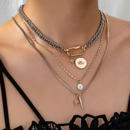 Camille Layered Mixed Metal Necklace