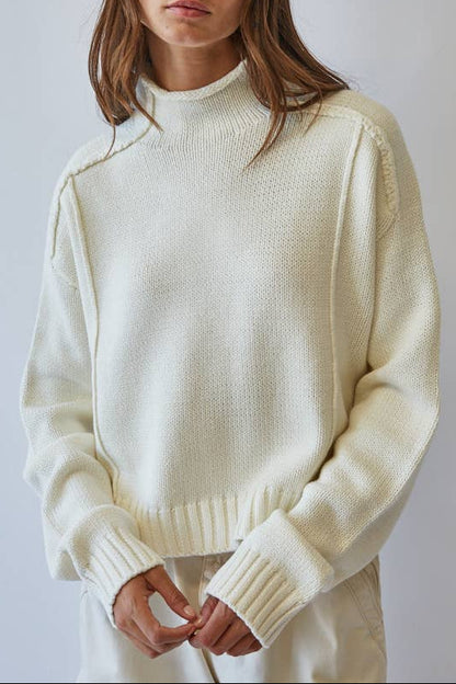 Cream Mock Sweater
