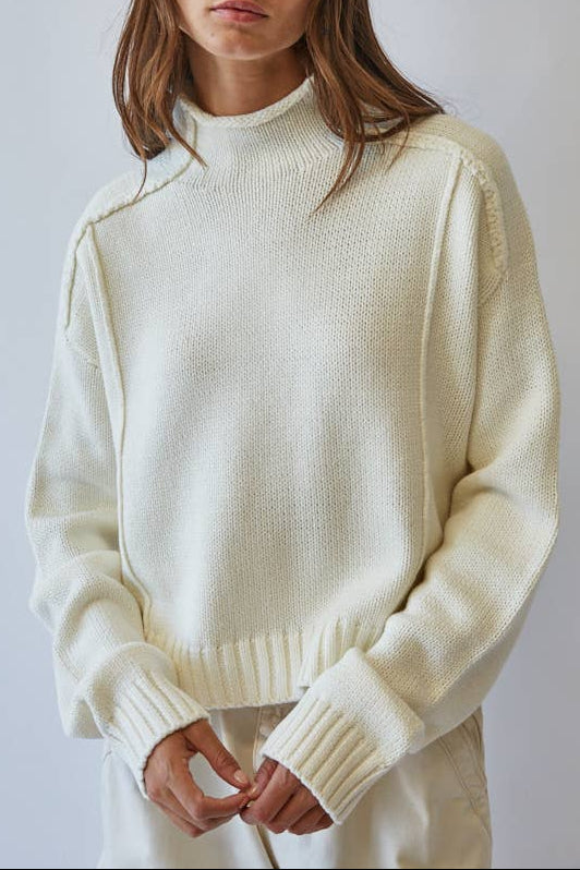 Cream Mock Sweater
