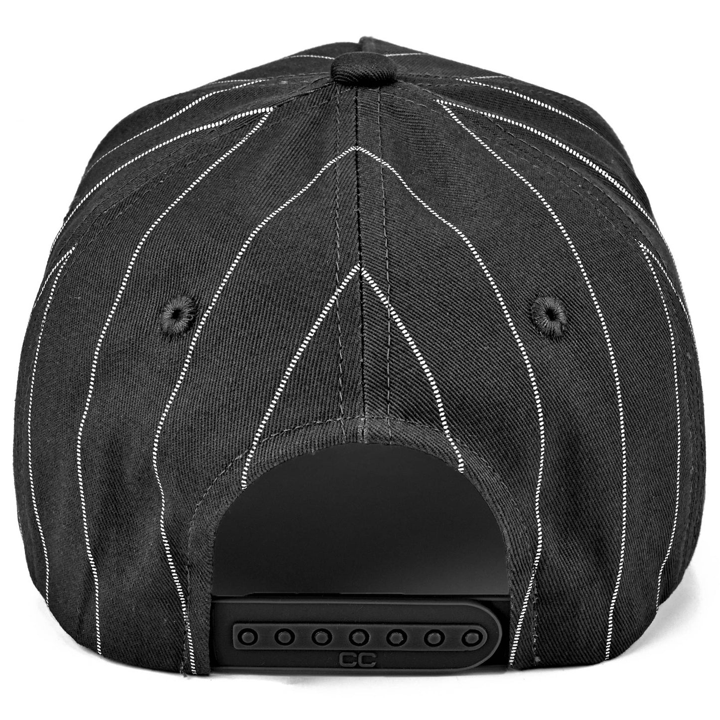 Pinstriped Canvas Trucker - Black