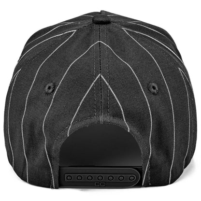 Pinstriped Canvas Trucker - Black