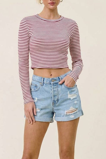 Strawberries + Cream Striped Top
