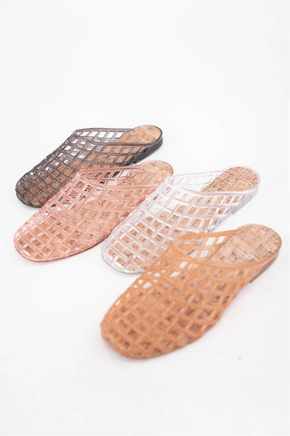 Clear Jelly Basket Mule
